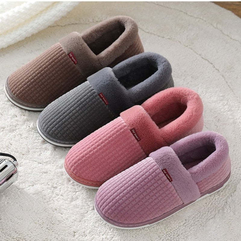 Men Colorful Home Fur Slippers Winter Shoes