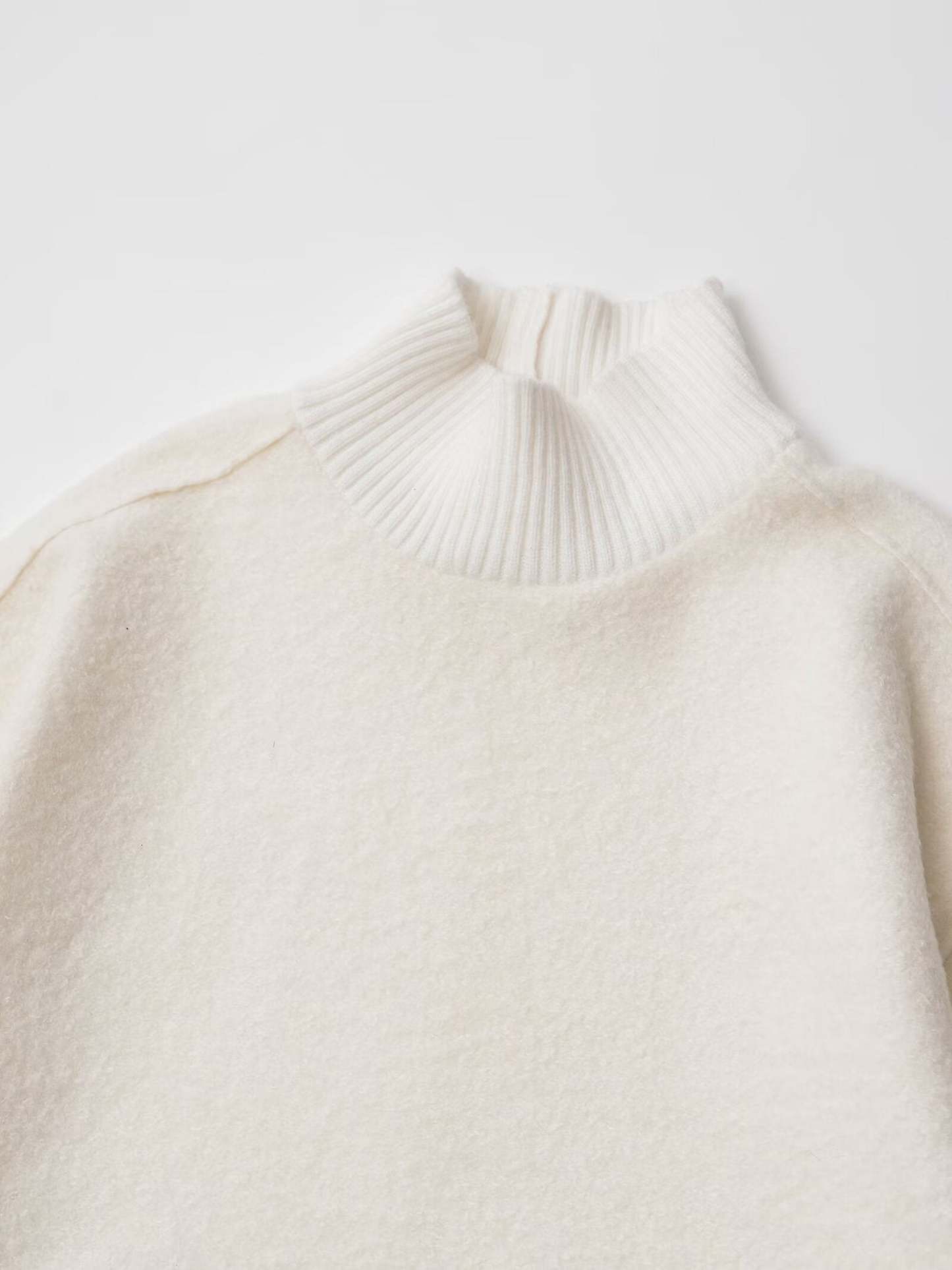 Vegan Wool Blend Turtleneck Sweater