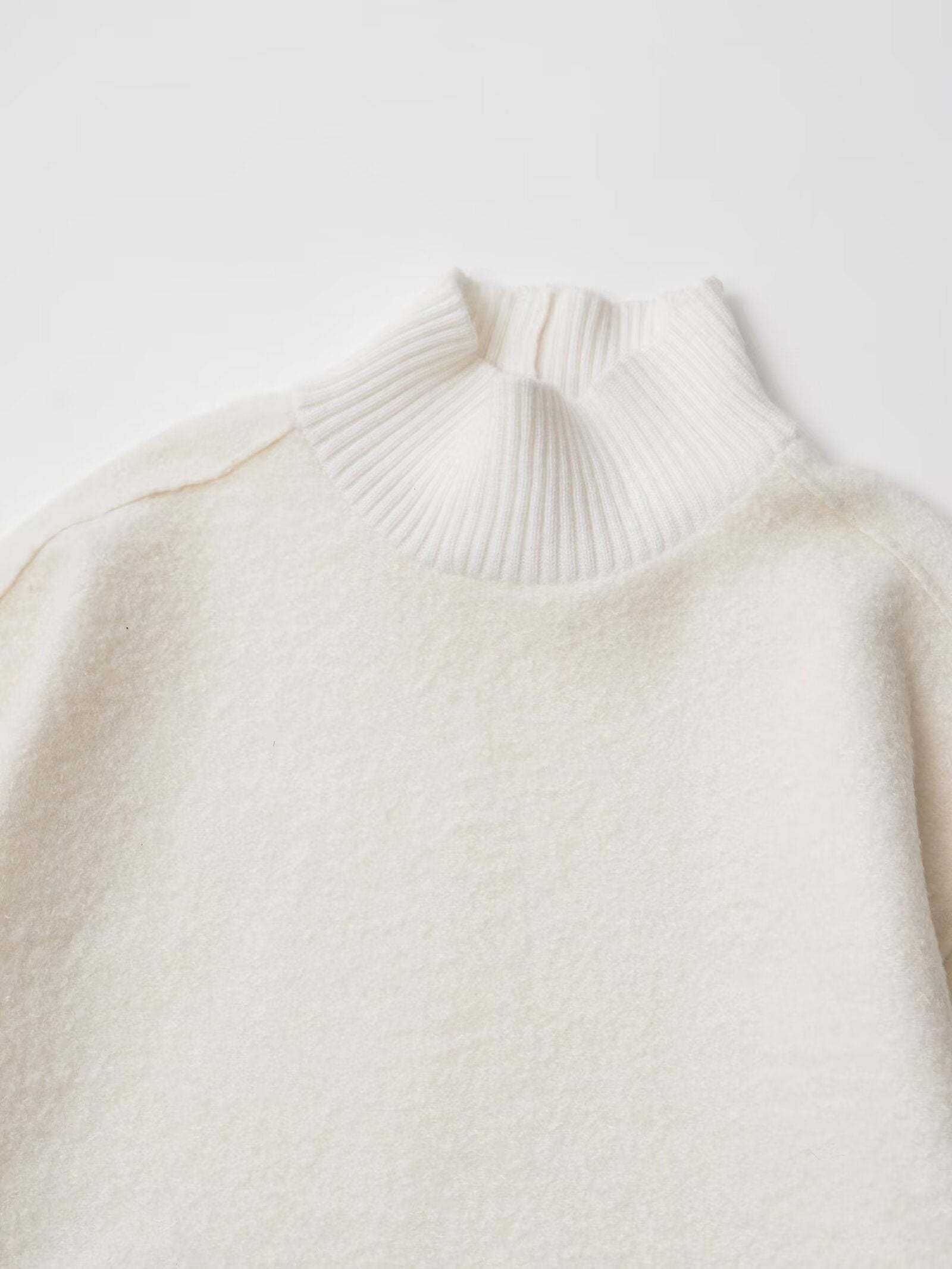 Vegan Wool Blend Turtleneck Sweater