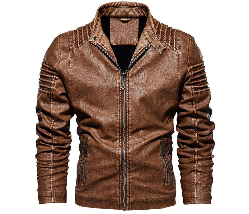 Leather Jacket With Fleece Lining