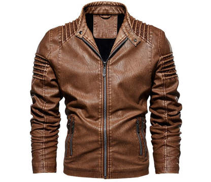 Leather Jacket With Fleece Lining