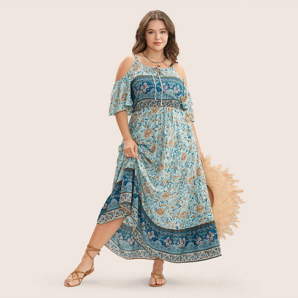 hemian Floral Maxi Dress