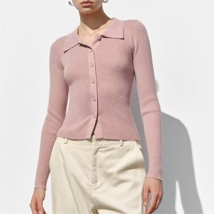 Collared Button-Up Cardigan