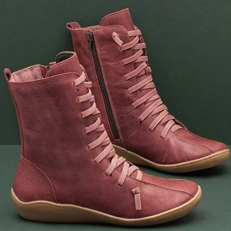 Women's Waterproof Winter Mid Calf Orthopeidc Boots