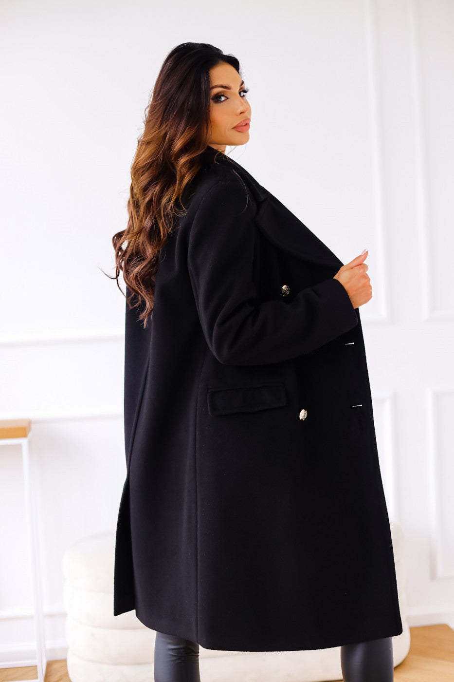 Breasted Wool Coat