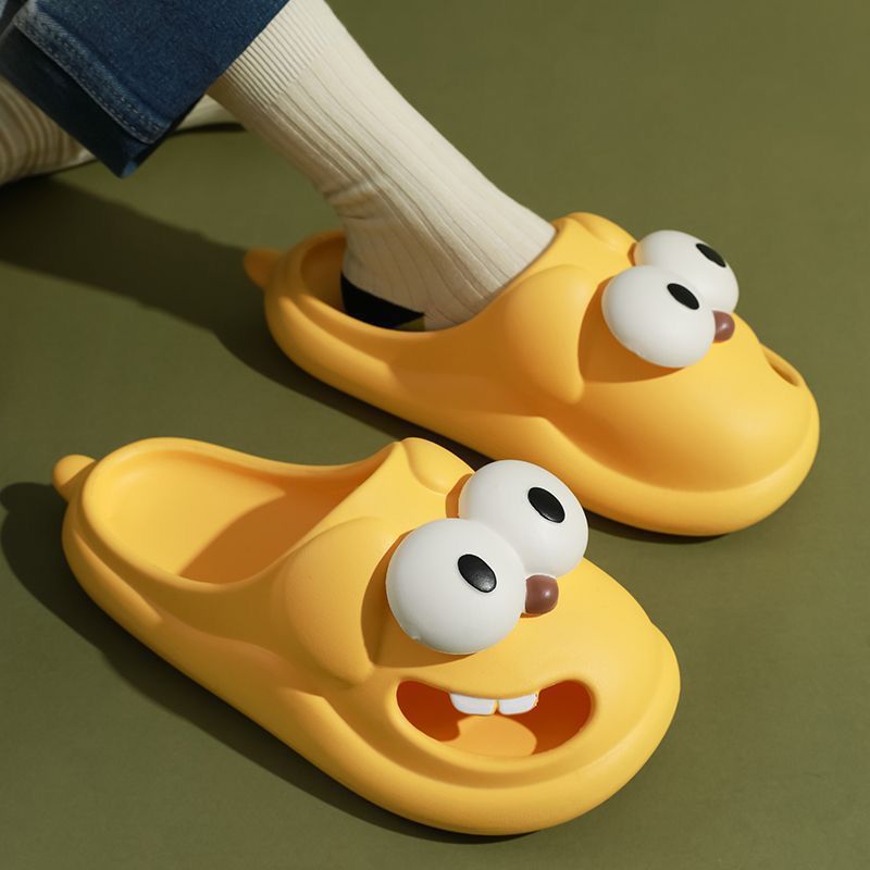 Cute Funny Big Eye Dog Soulmate Slipper