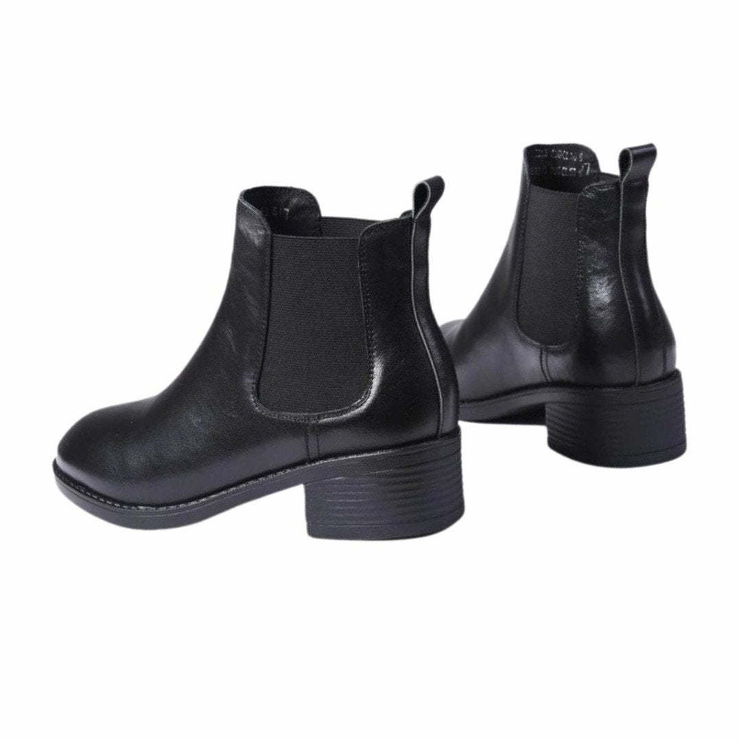 Orthopedic Women Boot Arch Support Genuine Leather AntiSlip LightWeight Basic Chelsea Boot