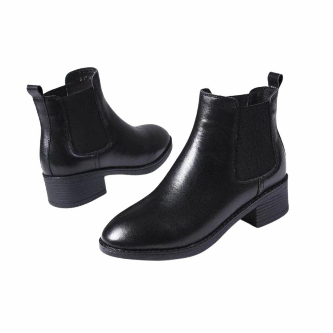 Orthopedic Women Boot Arch Support Genuine Leather AntiSlip LightWeight Basic Chelsea Boot