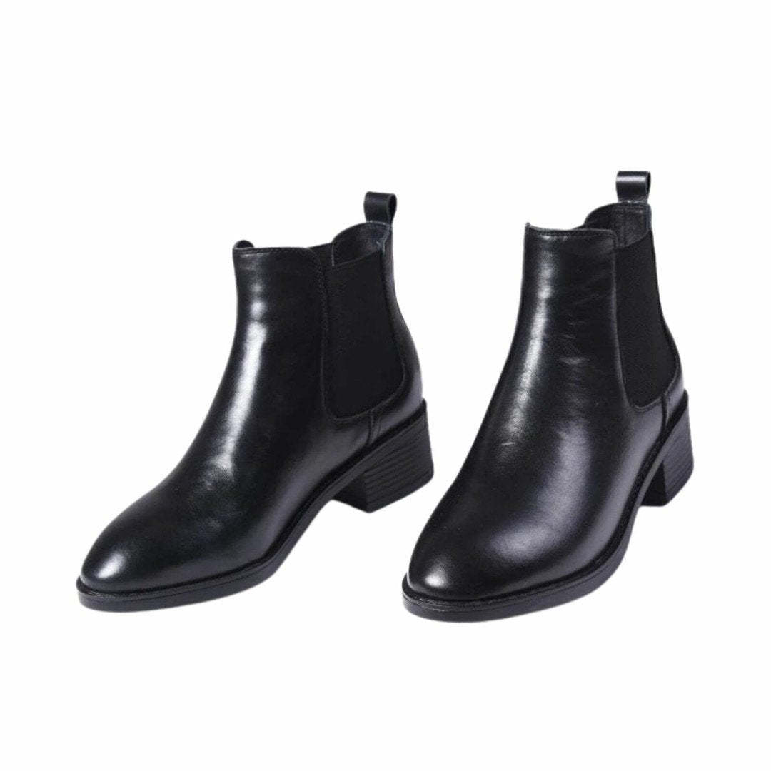 Orthopedic Women Boot Arch Support Genuine Leather AntiSlip LightWeight Basic Chelsea Boot
