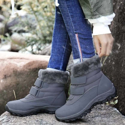 Orthopedic Boots For Women Thick Fur Waterproof Cozy Padded Outdoor Boots