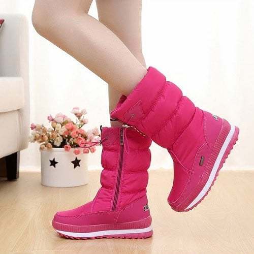 Orthopedic Women Boot Fur Lined Warm Waterproof NonSlip Fashion Snow Boots