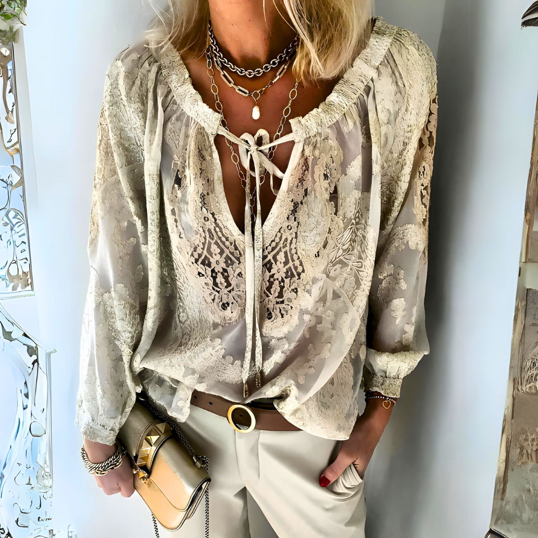 Boho Lace Long Sleeve Top