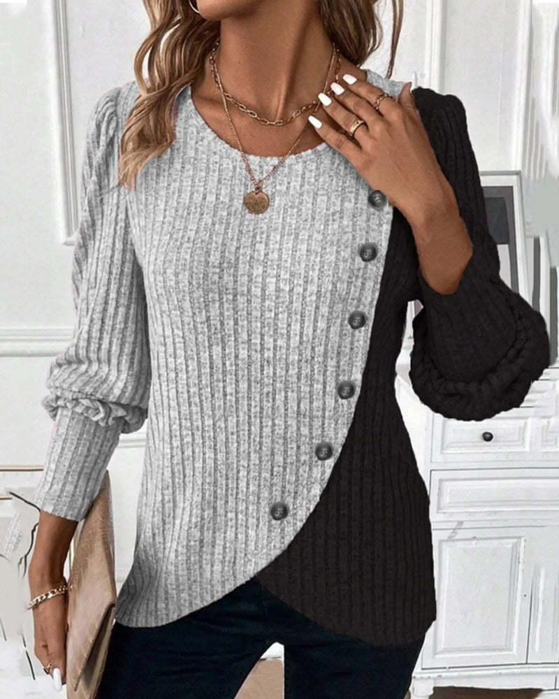 Color Block Casual Top