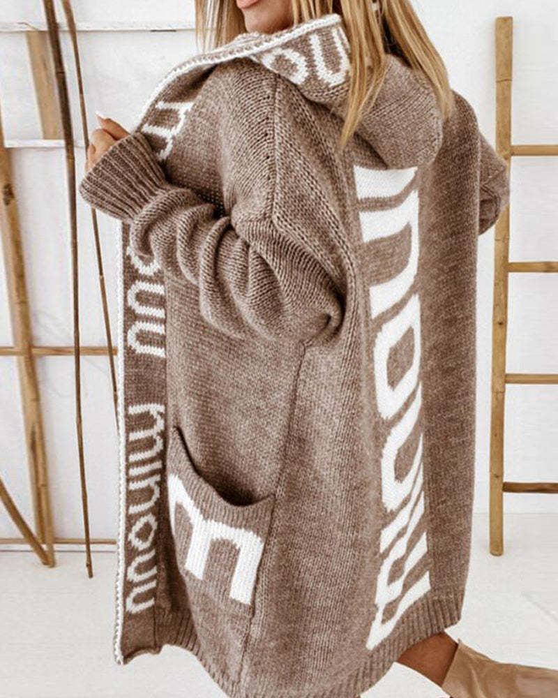 Stylish loose long cardigan