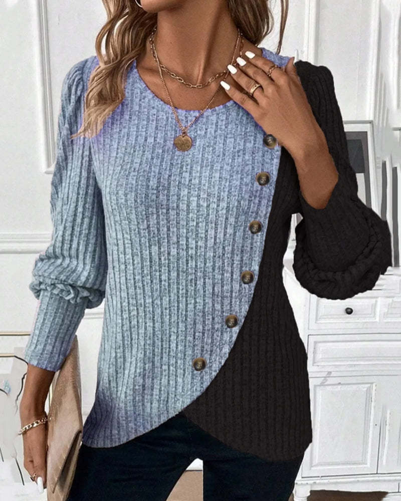 Color Block Casual Top