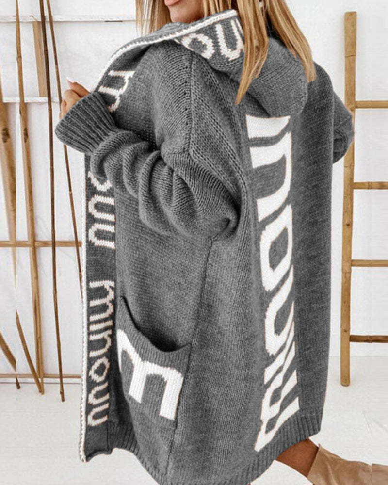 Stylish loose long cardigan