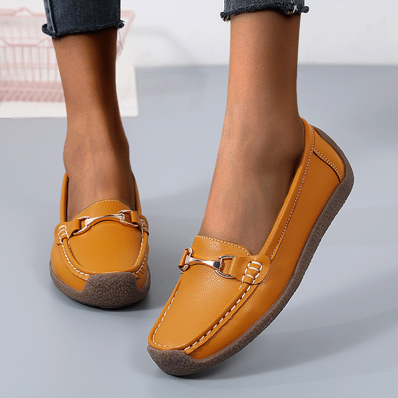 Flat Fashion Comfortable Shoes Leather Breathable Casual Loafers