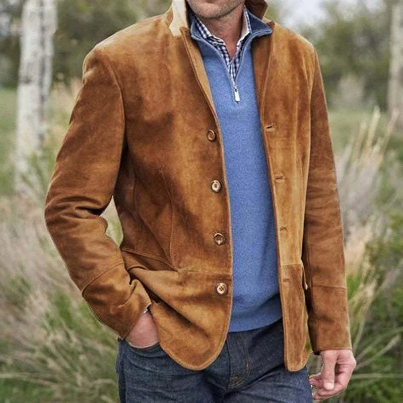 Men's Vintage Casual Single Breasted Blazer 08585596M