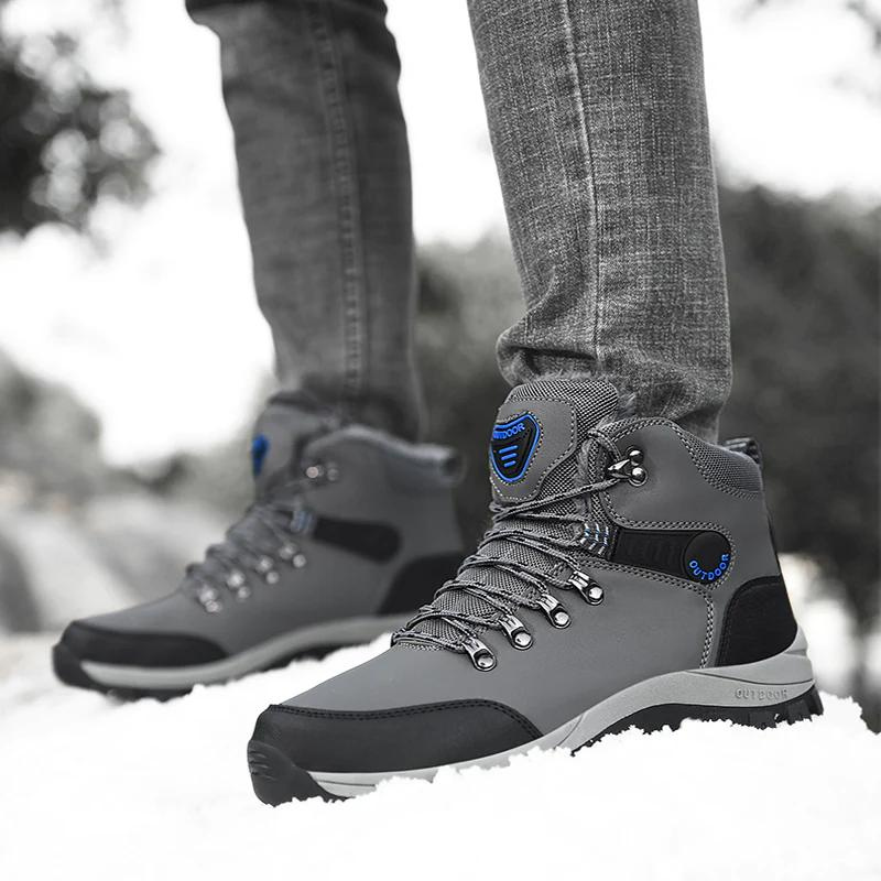 Orthopedic Boots for Men Warm Plus Hiking Lace-up Boots