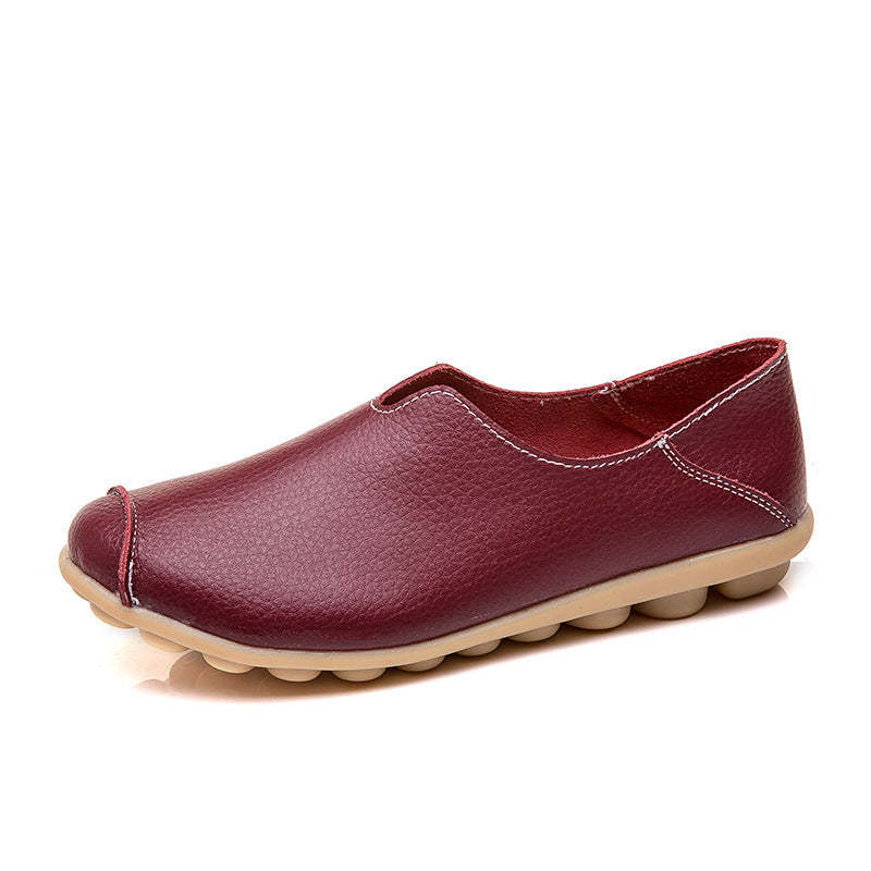 Casual Flat Heel Cow Tendon Low Top Shoes