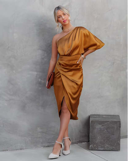 Chic Cocktail Asymmetrical Dress