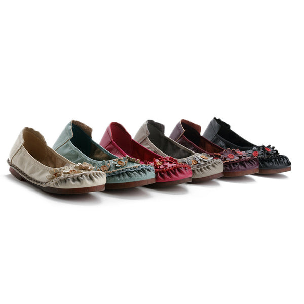 Genuine Leather Plus-Size Women's Single Shoes