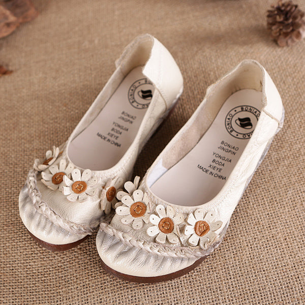 Genuine Leather Plus-Size Women's Single Shoes