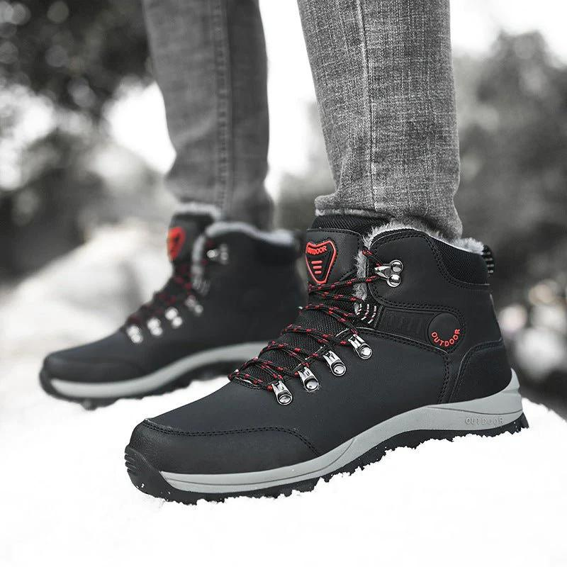 Orthopedic Boots for Men Warm Plus Hiking Lace-up Boots