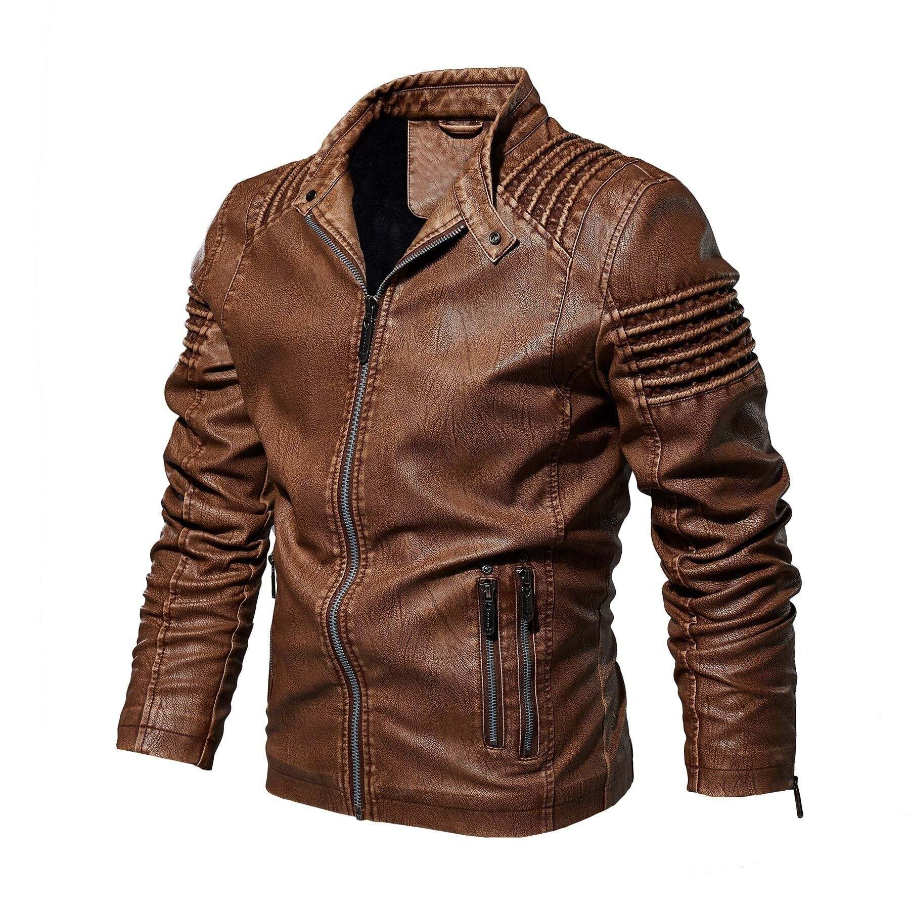 Leather Jacket With Fleece Lining