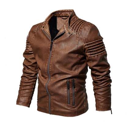 Leather Jacket With Fleece Lining