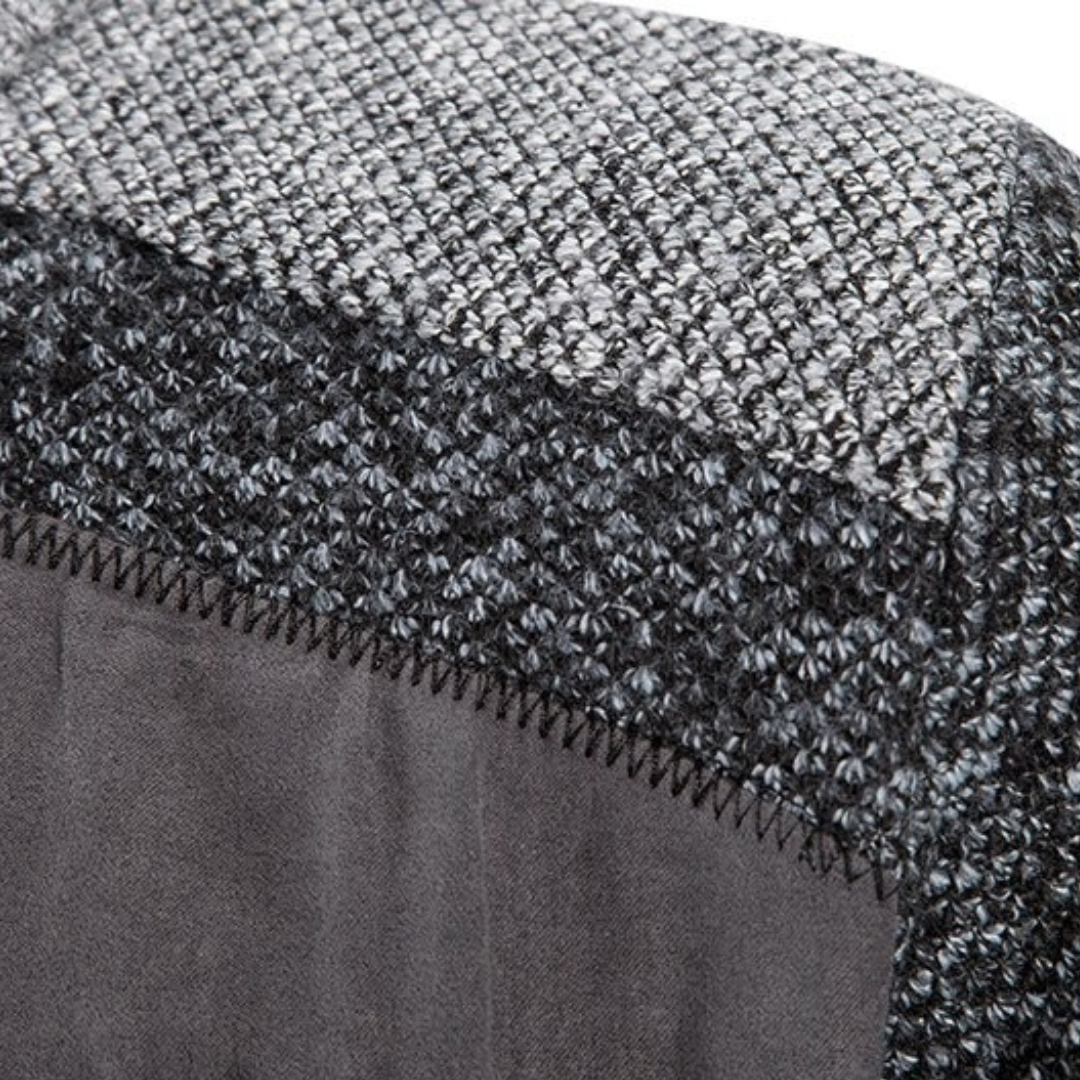 Wool Zip Sweater With Motif