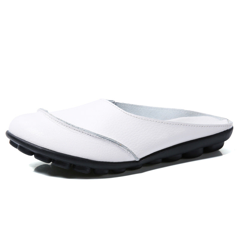 Slippers: Leather Soft Soles Comfortable Flat Shoes - Enhance Your Style & Comfort