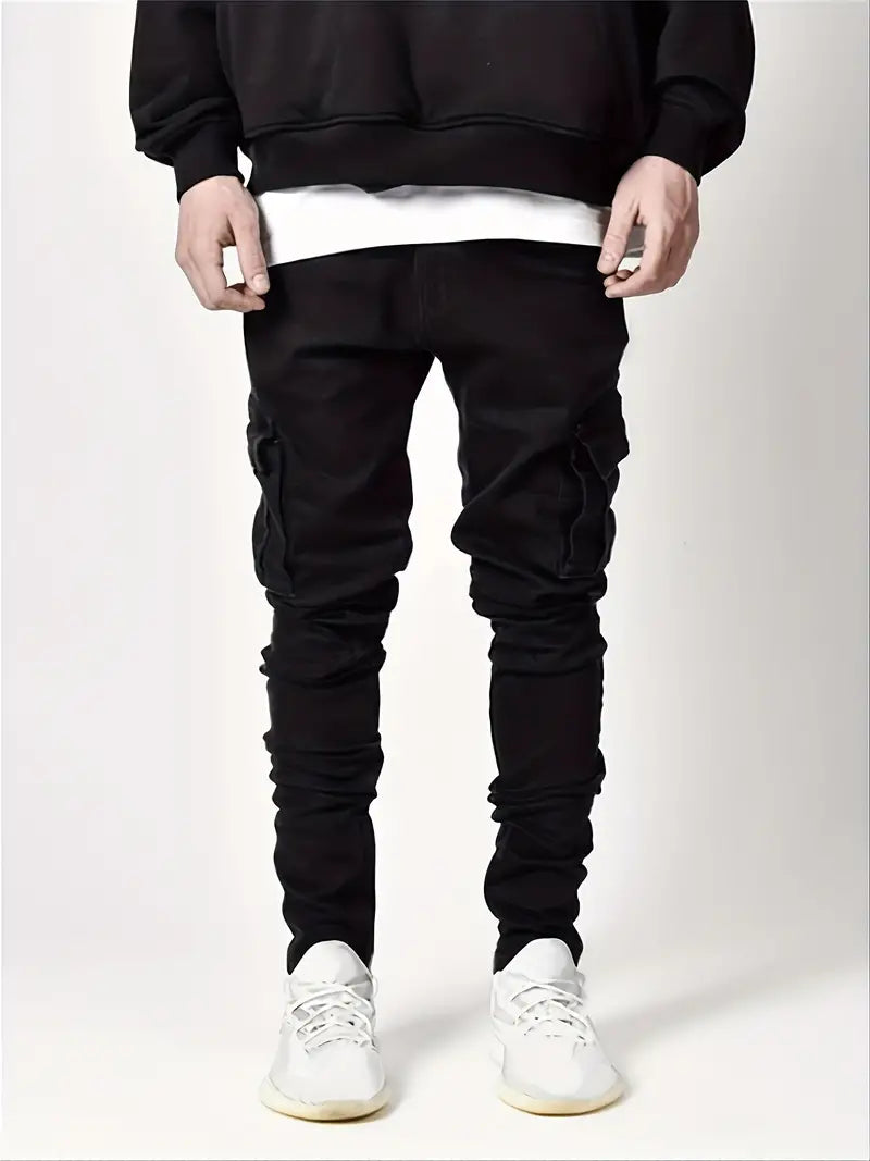 Skinny Fit Cargo Jeans