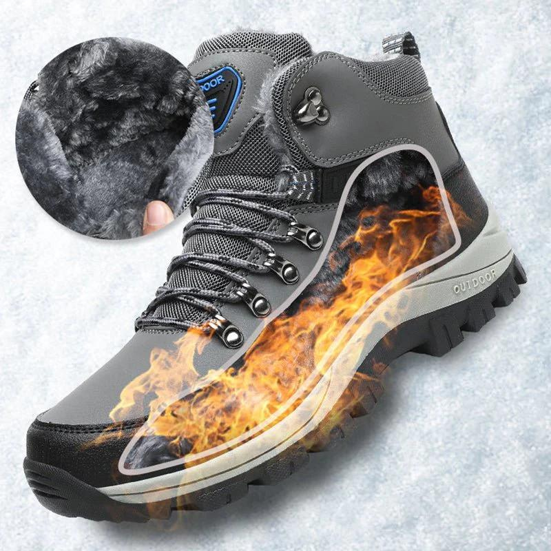 Orthopedic Boots for Men Warm Plus Hiking Lace-up Boots