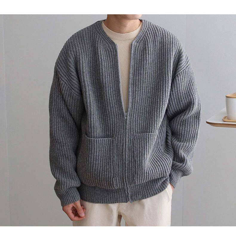 Knitted Cardigan With Zipper