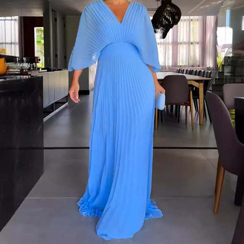 Ribbed Full-Length Dress
