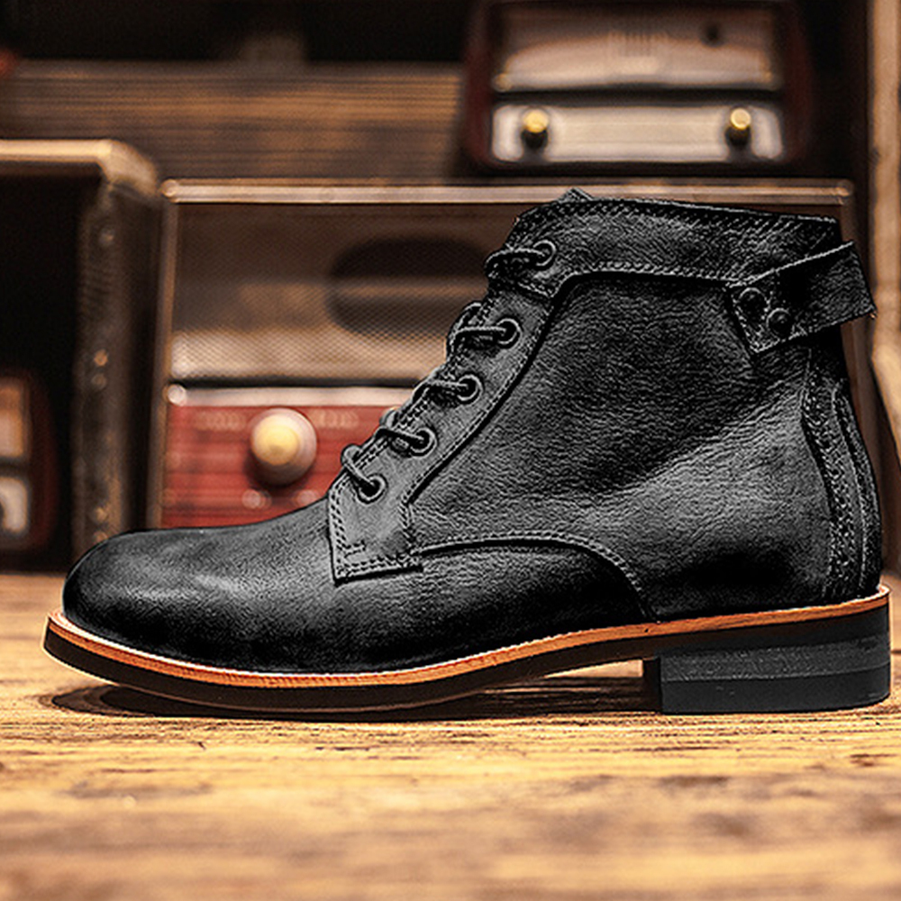 Men's High Top Leather Martin Boots