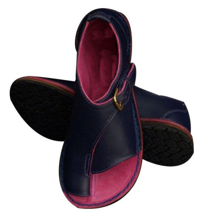 Women's Orthopedic Open Toe Leather Flat Bunion Sandals
