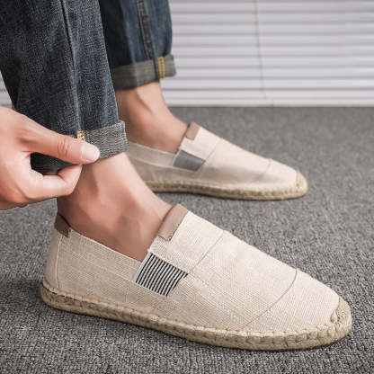 Stylish handmade canvas straw shoes - summer chic
