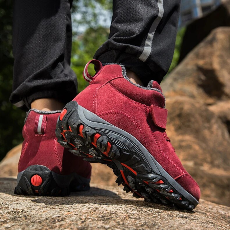 Women Orthopedic Boots Comfortable Suede Leather Warm Hiking Boots