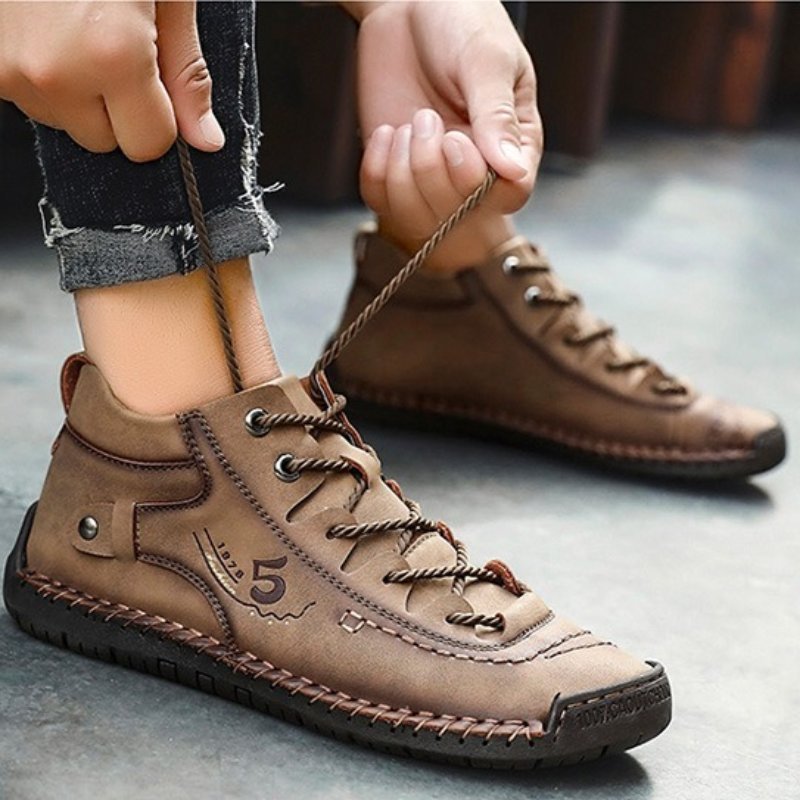 Leather Orthopedic Shoes Men Leather Winter Boots