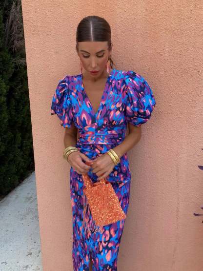 Puff Sleeve Maxi Dress