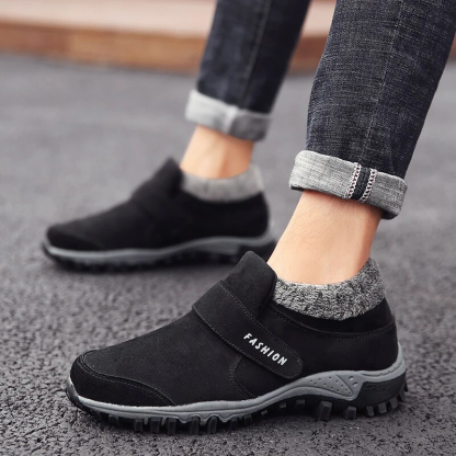 Men Orthopedic Boots Comfortable Suede Leather Warm Fur