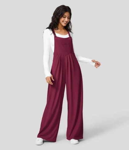 Casual Overall Wide-Leg Pants