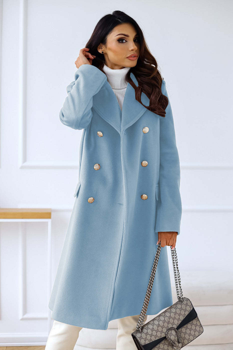 Breasted Wool Coat