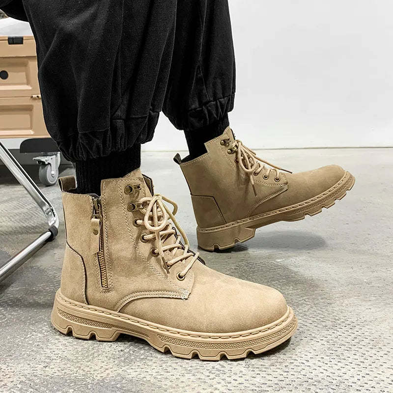 Luxury Motorcycle Outdoor Leather Boots