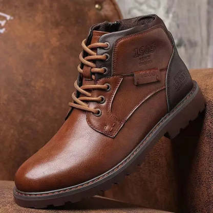 Zippered Leather Boots