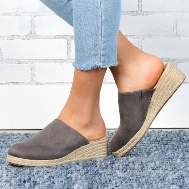 Women's Espadrilles Mule Wedges Platform Slip on Backless Sandals