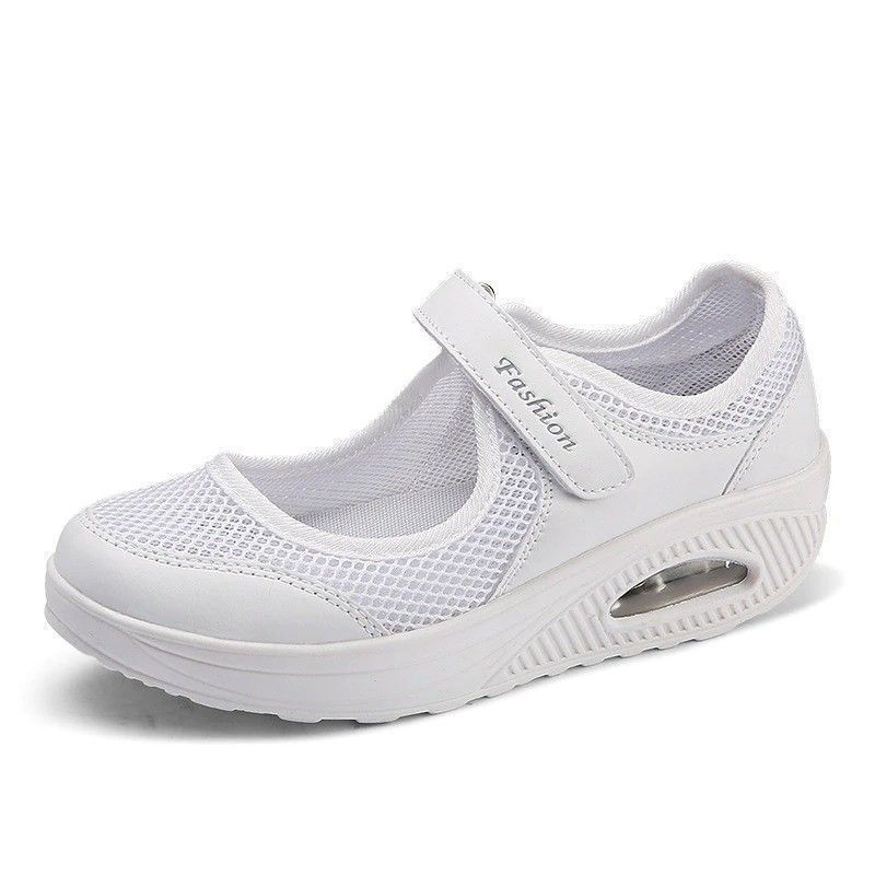 Women's Stretchable Breathable Lightweight Air Cushion Walking Nurse Shoes