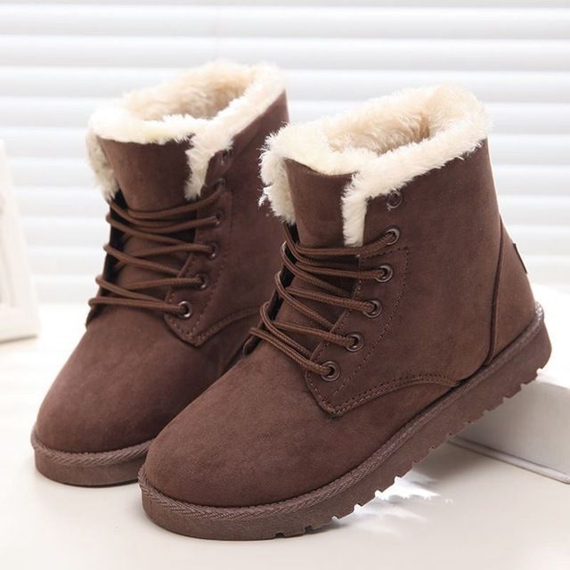 Women Orthopedic Fur Waterproof Ankle Boots